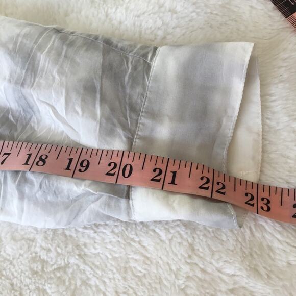 BCBGMaxAzria White and Gray Floral Half Button Down Shirt - Picture 12 of 16